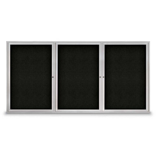 Sliding Door Indoor Enclosed Corkboard, 9